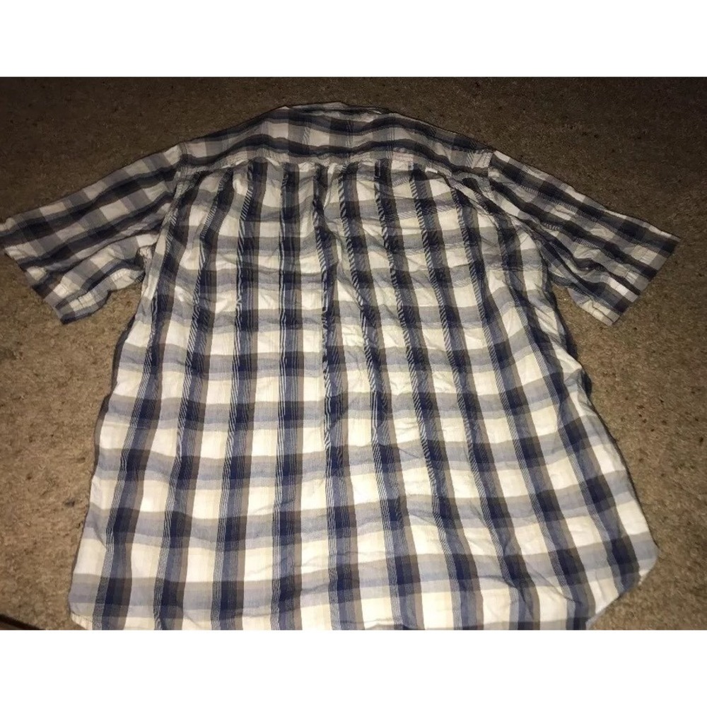 Carhartt Mens Shirt Size Large Relaxed Fit Plaid Checkered S/S Brown Blue‎ - Picture 6 of 6